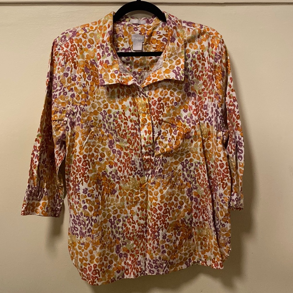 Chico’s Cheetah print blouse